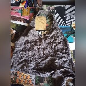 NWT Zara halter tie top olive green/grey xl